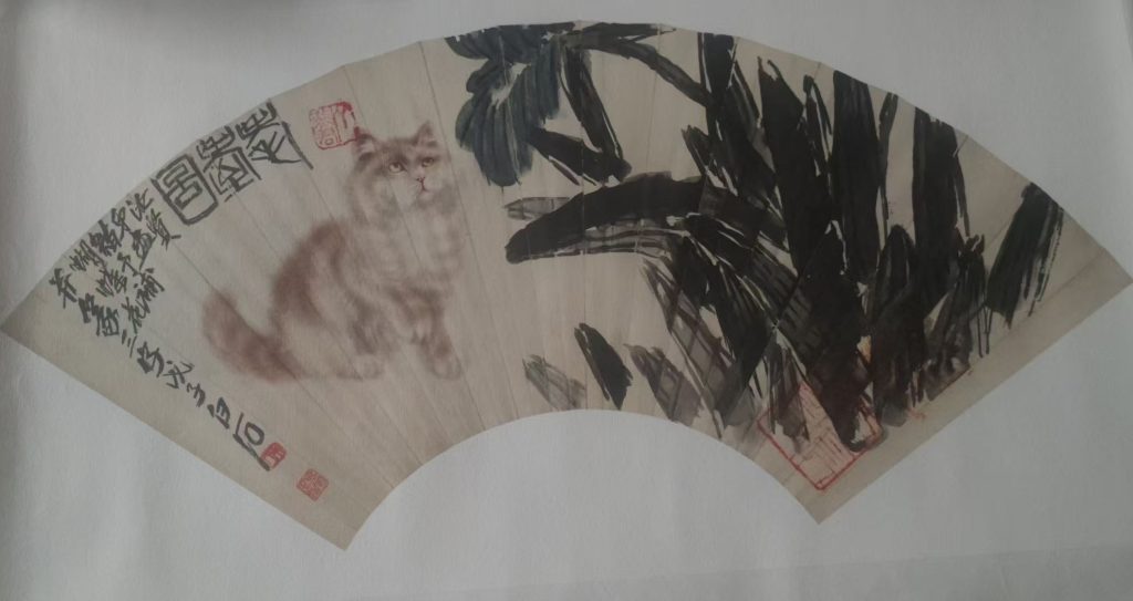 图片[1]-齐白石扇面猫-国博文物