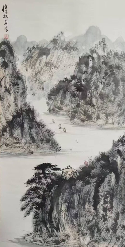 图片[1]-傅抱石山水-国博文物