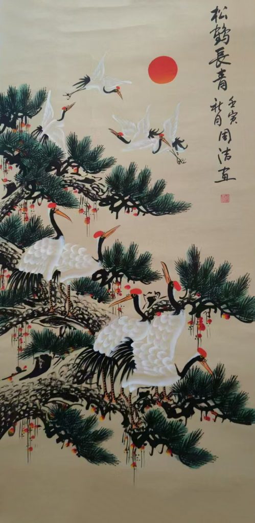 图片[1]-周洁松鹤长青-国博文物