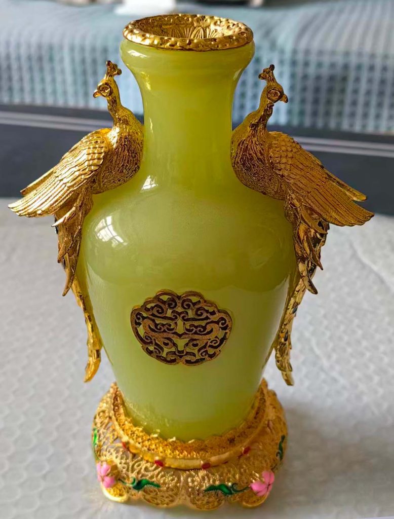 图片[1]-夜光鎏金瓶-国博文物