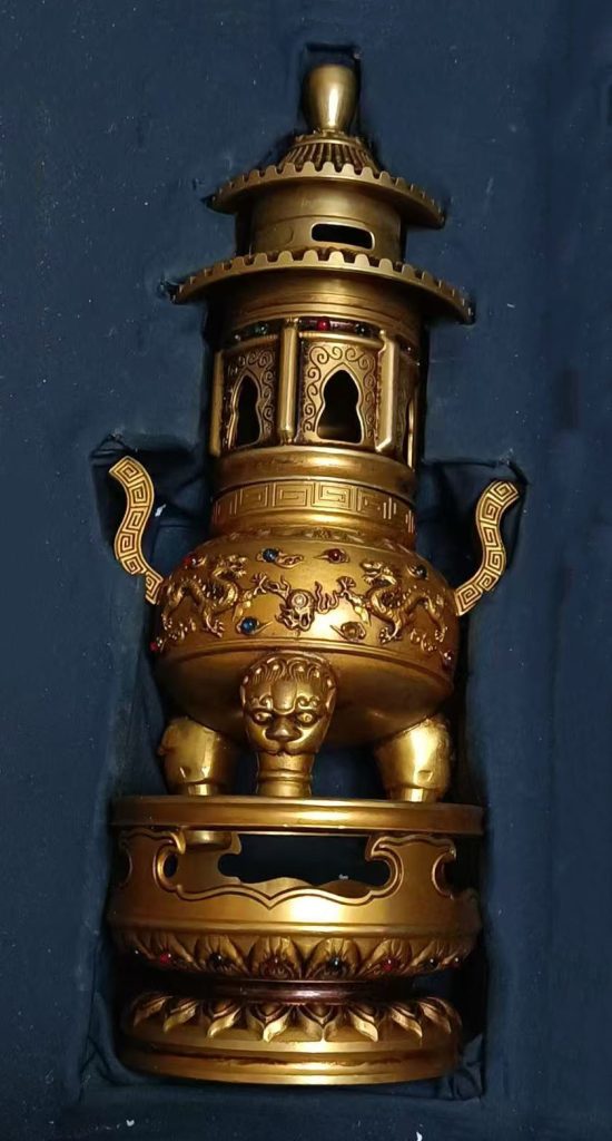 图片[1]-大清铜鎏金 熏香炉-国博文物