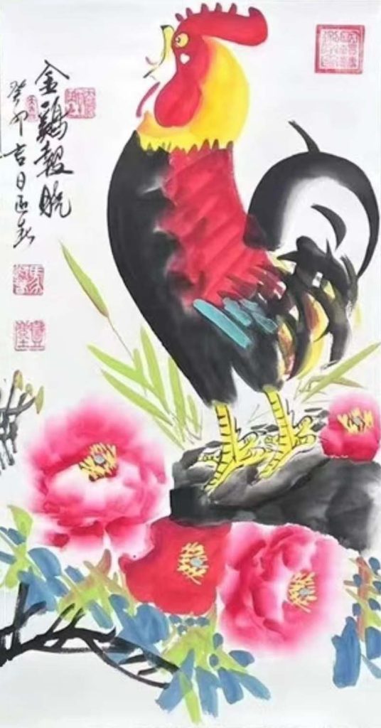 图片[1]-马迎春金鸡报晓-国博文物