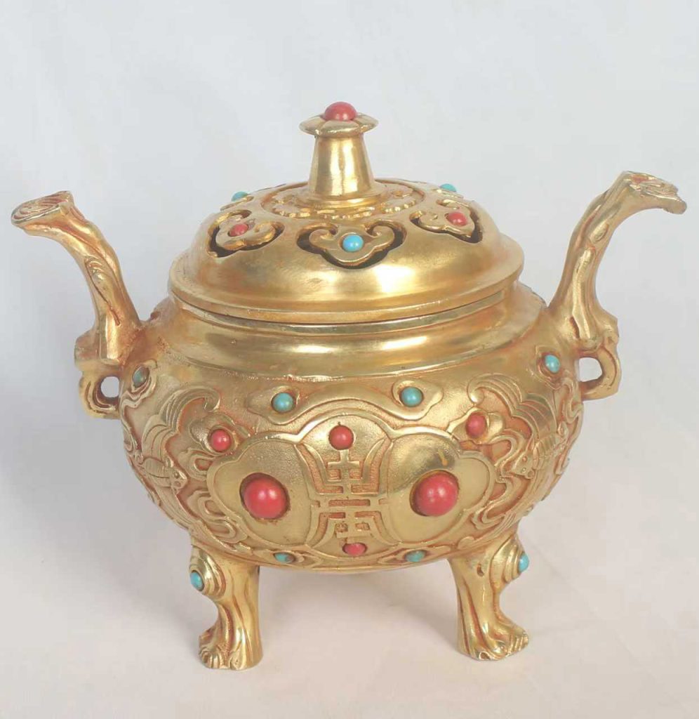 图片[1]-三足鼎双耳冲耳香薰炉-国博文物