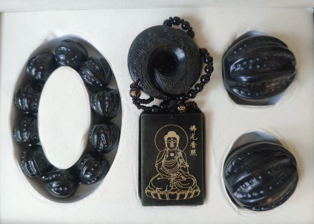 图片[1]-和田玉观音菩萨-国博文物