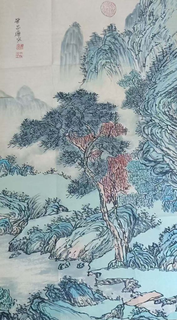 图片[1]-唐寅山水-国博文物