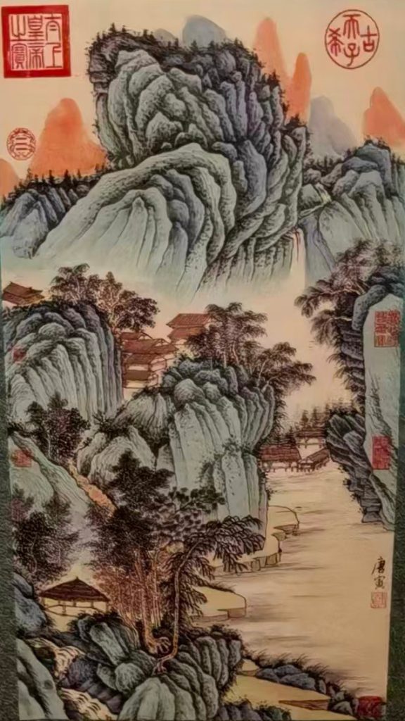 图片[1]-唐寅山水-国博文物