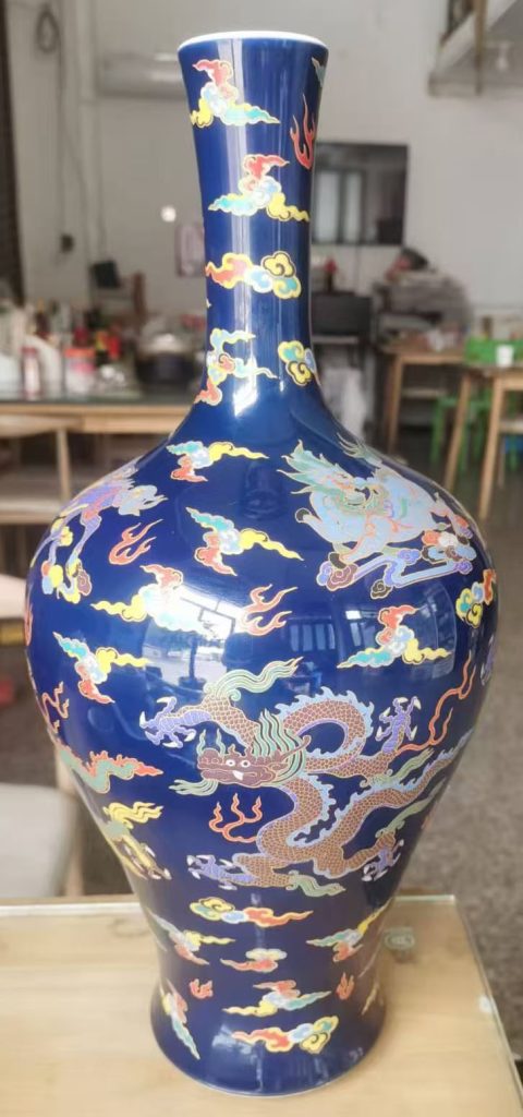 图片[1]-大清康熙年制九龙瓶-国博文物