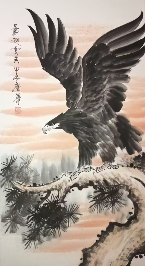 图片[1]-孙庆华展翅云天雄鹰-国博文物