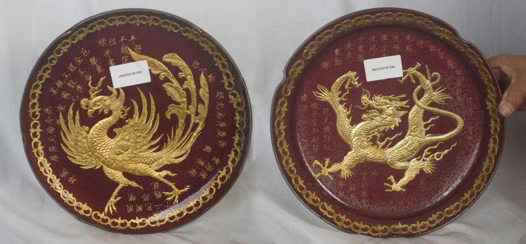 图片[1]-宋官窑钧瓷窑盘子一对-国博文物