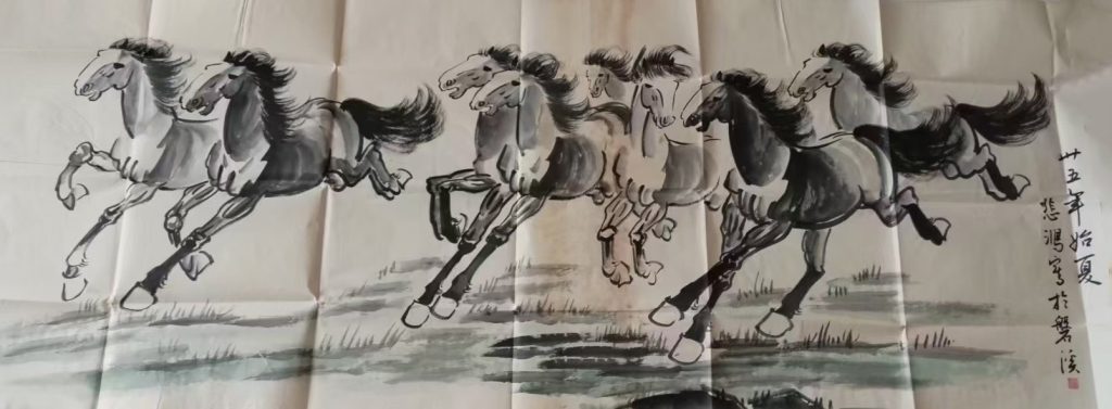 图片[1]-徐悲鸿八骏图-国博文物