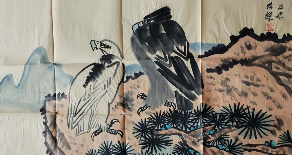 图片[1]-李苦禅远瞻-国博文物