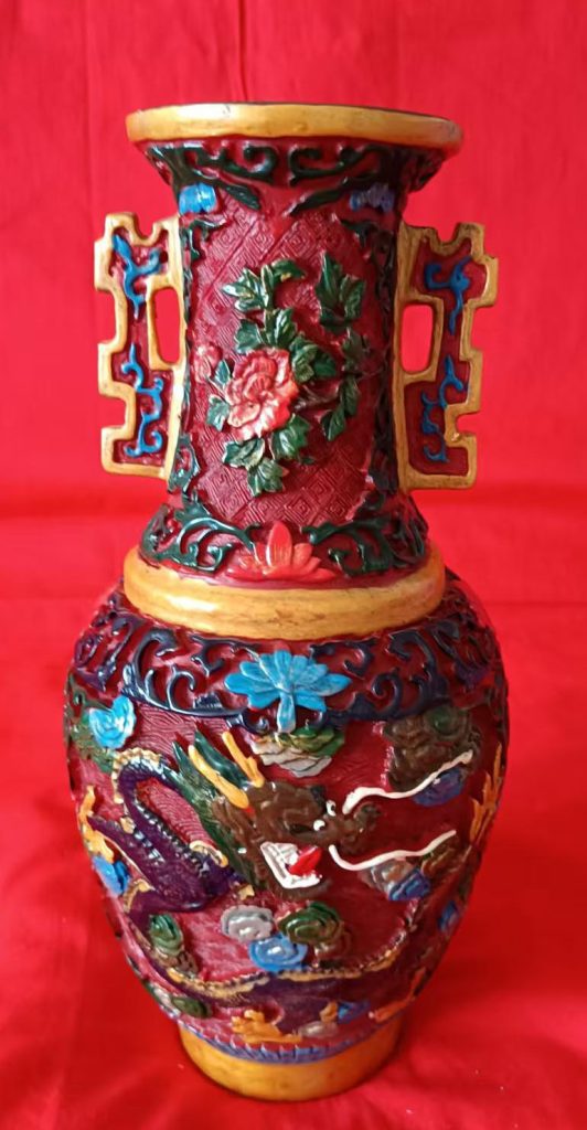 图片[1]-漆器彩绘花瓶-国博文物