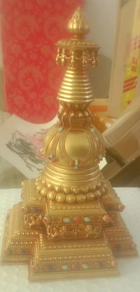 图片[1]-黄铜佛塔摆件-国博文物