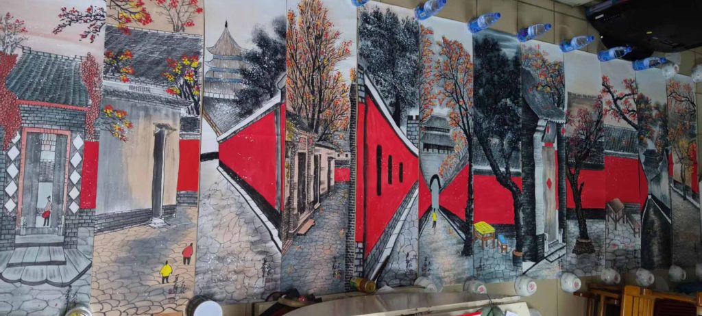 图片[1]-吴冠中北京胡同-国博文物