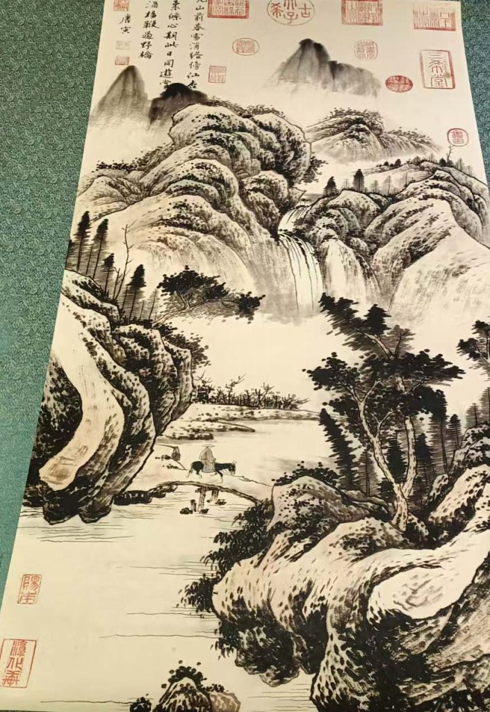 图片[1]-唐寅山水-国博文物