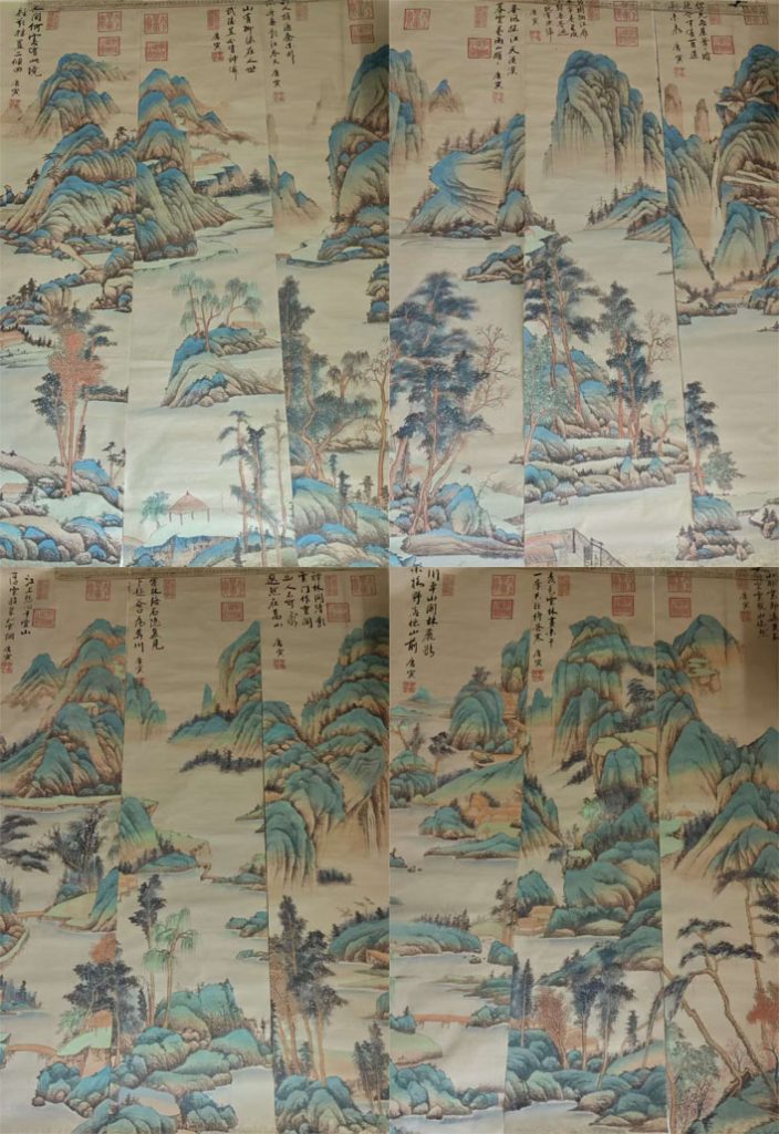 图片[1]-唐寅款山水十二条屏-国博文物