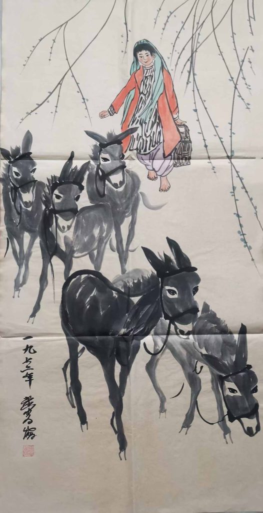 图片[1]-黄胄牧驴图-国博文物