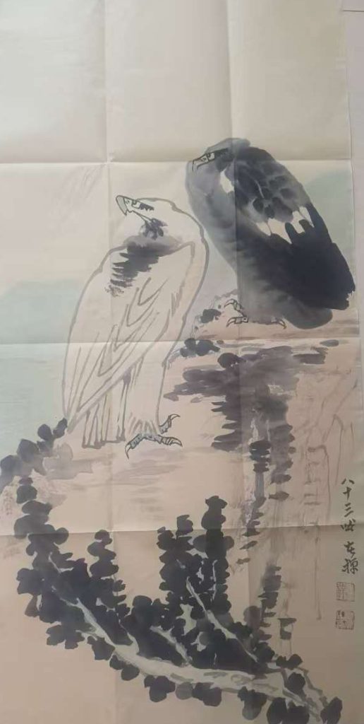 图片[1]-李苦禅鹰-国博文物