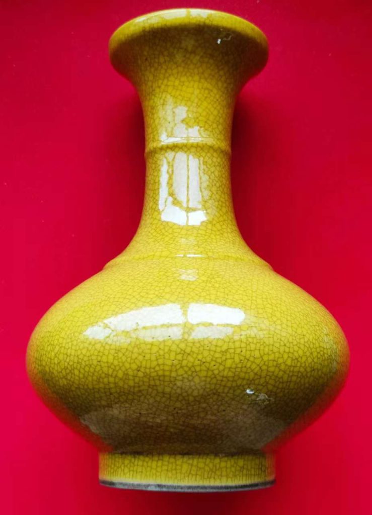 图片[1]-清雍正帝王之黄釉瓶-国博文物