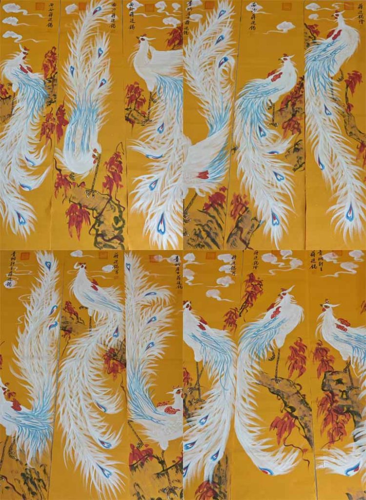 图片[1]-蒋廷锡款花鸟十二条屏-国博文物