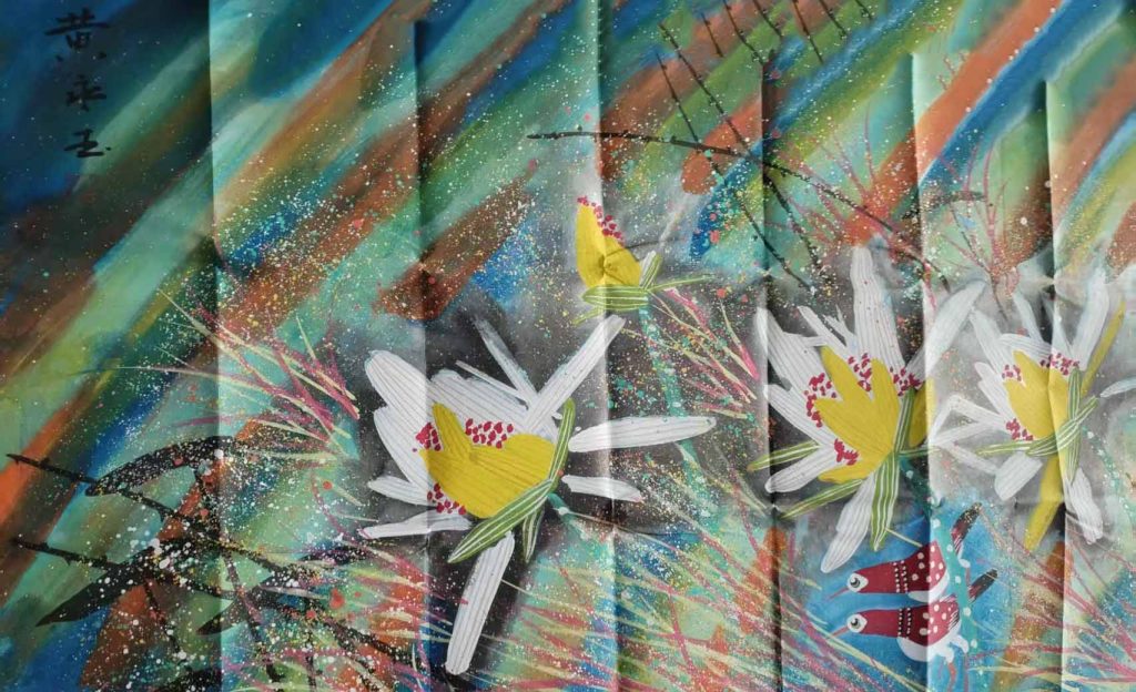 图片[1]-黄永玉荷花-国博文物