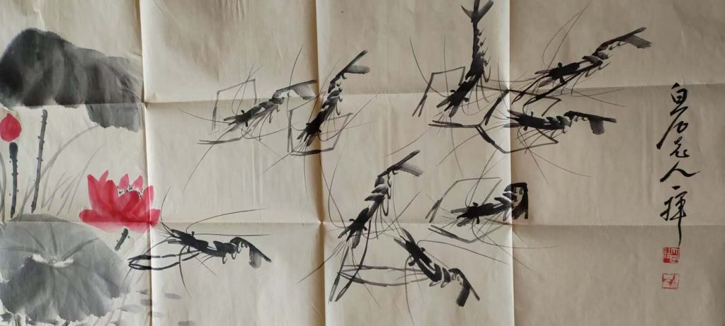 图片[1]-齐白石墨虾-国博文物