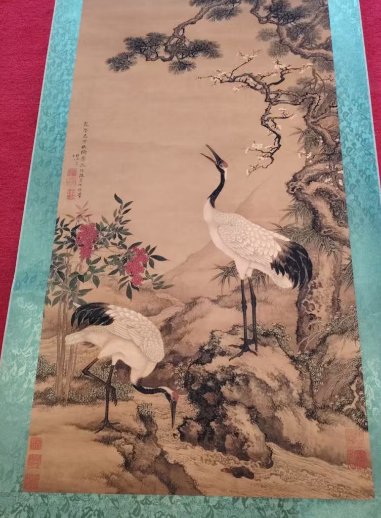 图片[1]-乾隆年仙鹤-国博文物