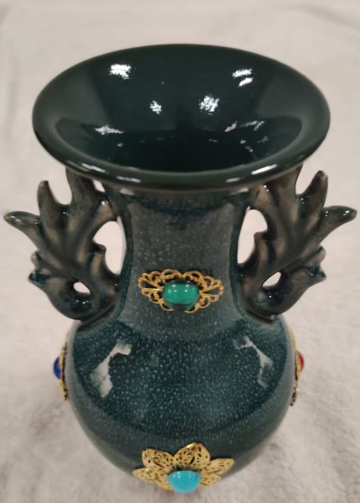 图片[1]-变釉瓷钧镶嵌瓶-国博文物