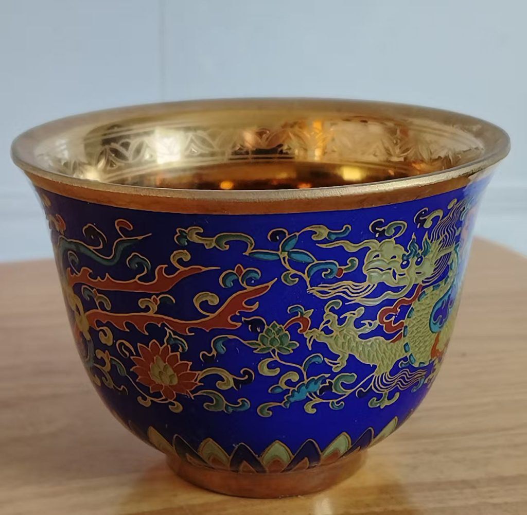 图片[1]-大明宣德年制景泰蓝釉高足杯-国博文物