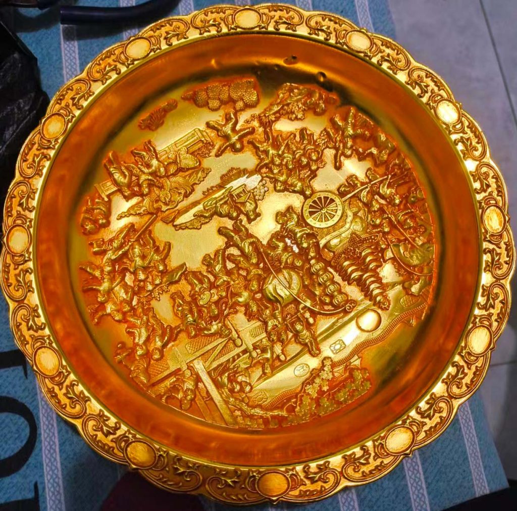 图片[1]-大清乾隆鎏金百子图-国博文物