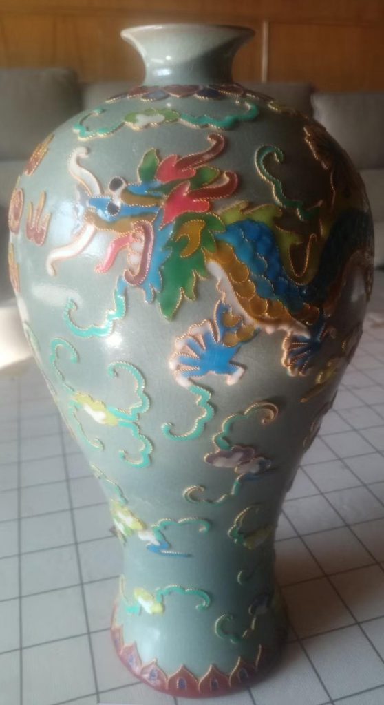 图片[1]-清凉寺御制龙纹花口瓶-国博文物