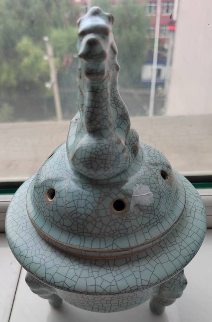 图片[1]-窑三足香薰炉-国博文物