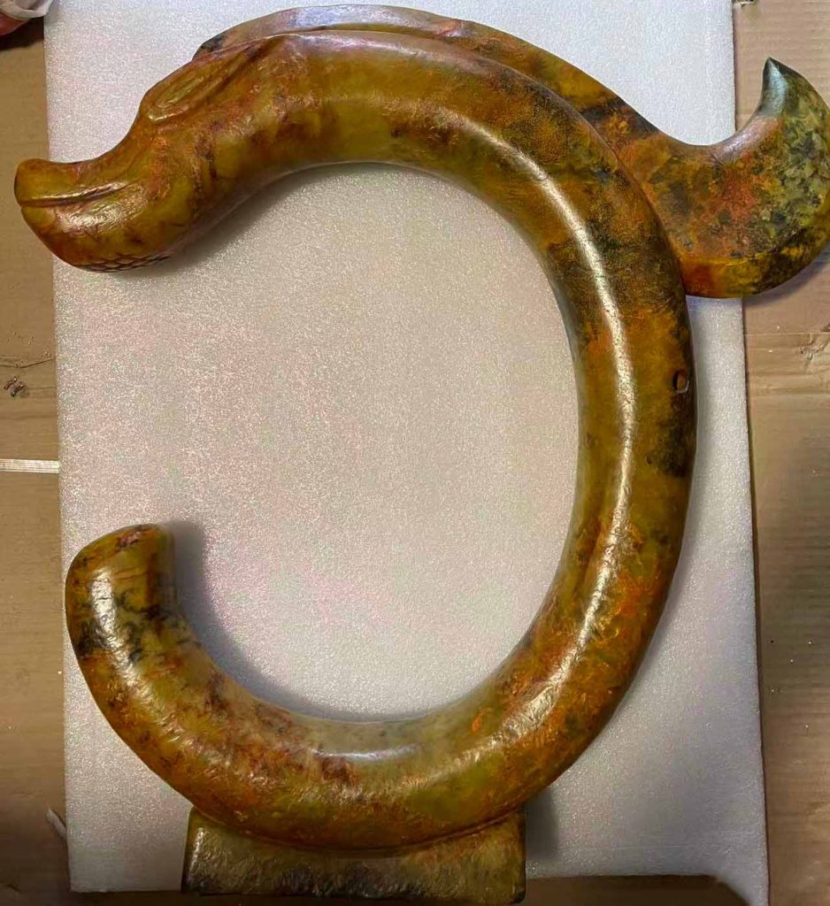 图片[1]-红山玉猪龙釉玉-国博文物