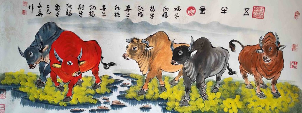 图片[1]-贾文华五牛图-国博文物