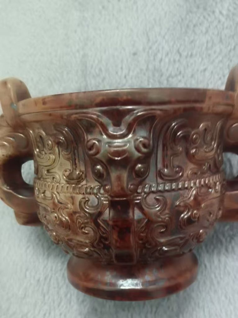 图片[1]-高古玉雕刻玉壁-国博文物