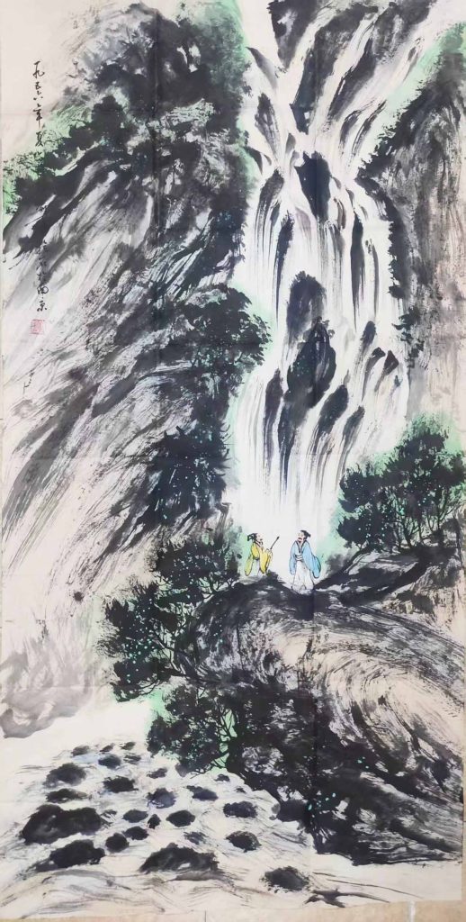 图片[1]-傅抱石山间智者图-国博文物