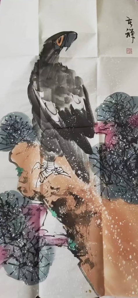 图片[1]-李苦禅鹰-国博文物