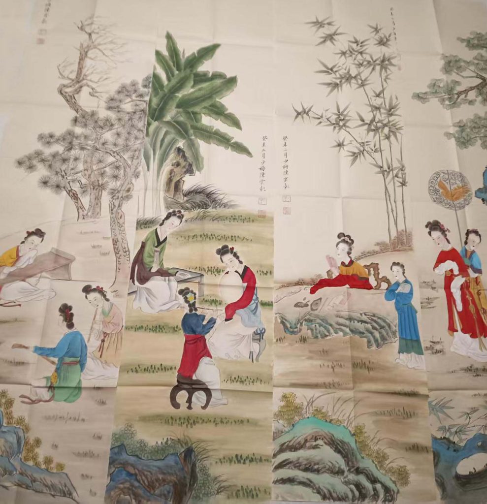 图片[1]-陈少梅人物四条屏-国博文物